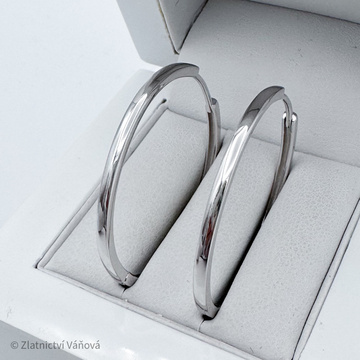 Stříbrné náušnice kruhy 35mm